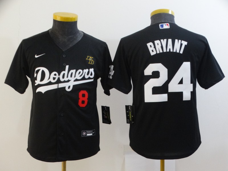2021 Youth Los Angeles Dodgers #24 Bryant Black Nike Game MLB  Jerseys->youth mlb jersey->Youth Jersey